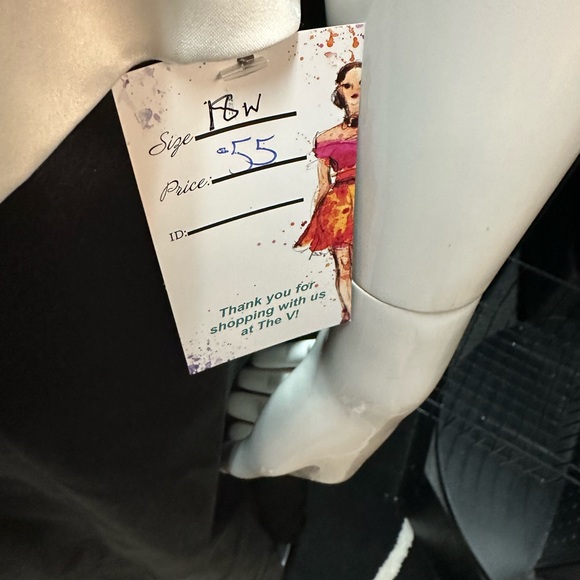 Alfred Angelo sz 18w black & white long formal dress - Picture 5 of 5